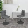 Prolenta Premium - Chaises pivotantes à manger lot de 2 gris foncé velours