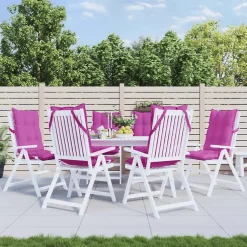 Prolenta Premium - Coussins de chaise à dossier haut lot de 6 rose tissu oxford