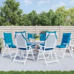 Prolenta Premium - Coussins de chaise à dossier haut lot de 6 bleu clair