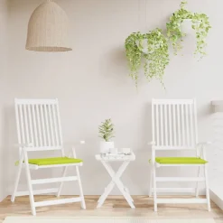Prolenta Premium - Coussins de chaise de jardin lot de 2 vert vif 50x50x3 cm