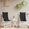 Prolenta Premium - Coussins de chaise à dossier haut lot de 2 noir tissu oxford