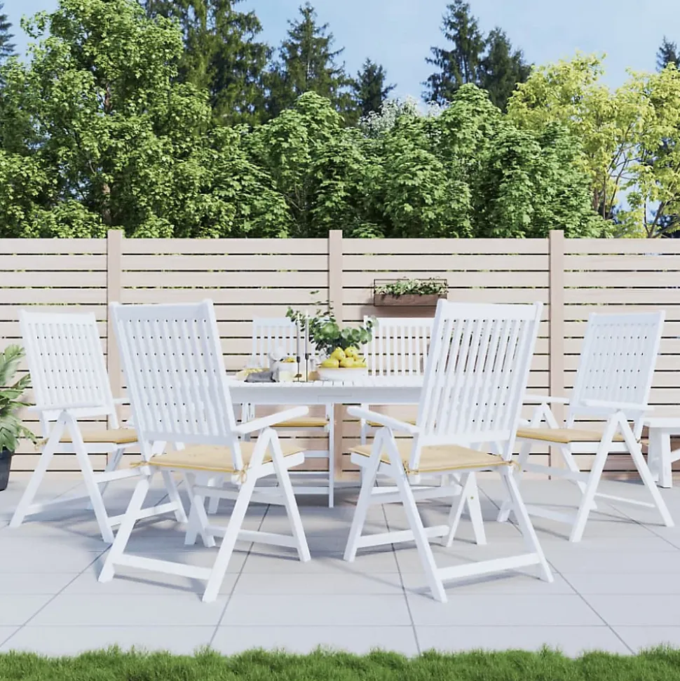 Prolenta Premium - Coussins de chaise jardin lot de 6 beige 50x50x3cm tissu oxford