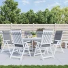Prolenta Premium - Coussins de chaise à dossier haut lot de 6 gris tissu oxford