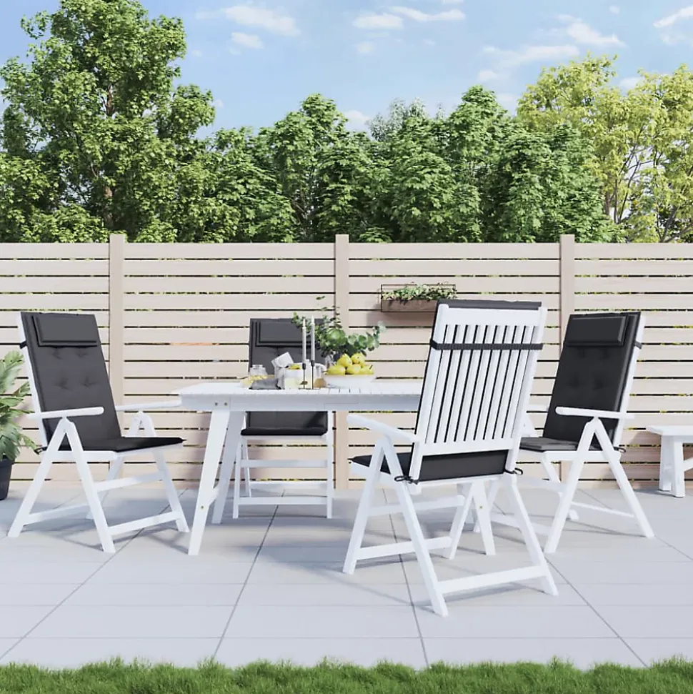 Prolenta Premium - Coussins de chaise à dossier haut lot de 4 anthracite