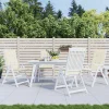 Prolenta Premium - Coussins de chaise de jardin dossier haut lot de 4 crème tissu