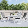 Prolenta Premium - Coussins de chaise à dossier haut lot de 4 gris tissu oxford
