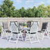 Prolenta Premium - Coussins de chaise à dossier haut lot de 6 gris tissu oxford