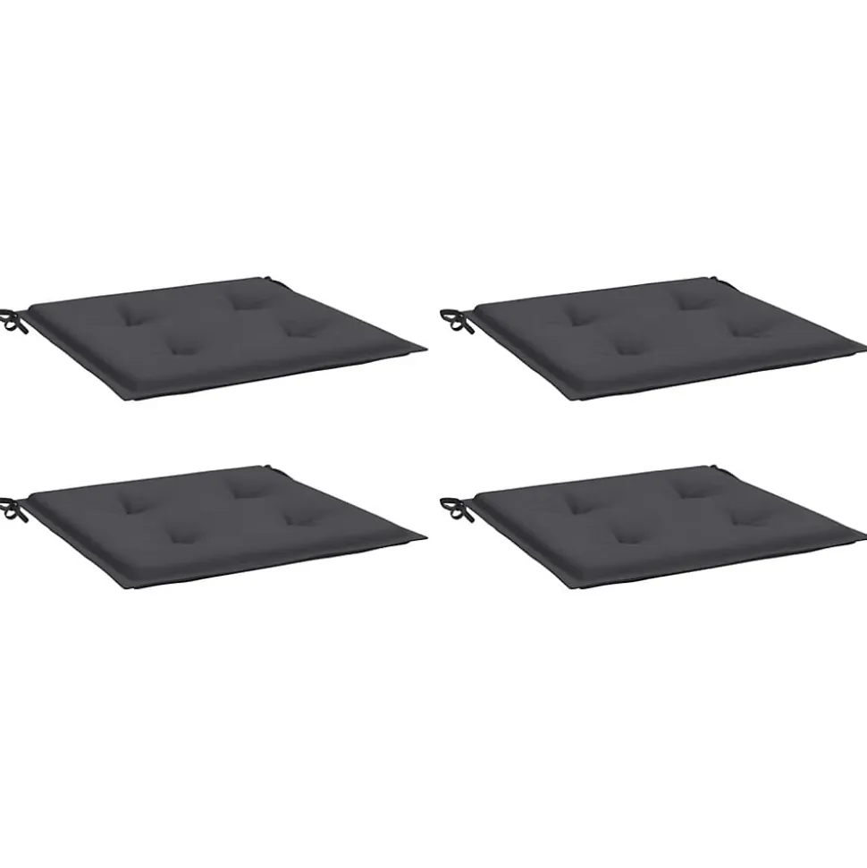 Prolenta Premium - Coussins de chaise de jardin lot de 4 anthracite 40x40x3 cm