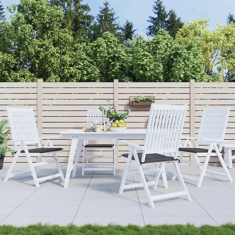 Prolenta Premium - Coussins de chaise de jardin lot de 4 anthracite 40x40x3 cm