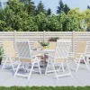 Prolenta Premium - Coussins de chaise de jardin dossier haut lot de 6 beige tissu