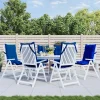 Prolenta Premium - Coussins de chaise à dossier haut lot de 6 bleu royal