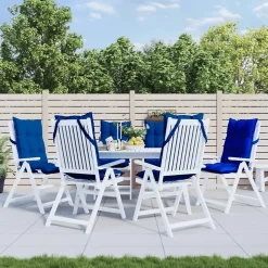 Prolenta Premium - Coussins de chaise à dossier haut lot de 6 bleu royal