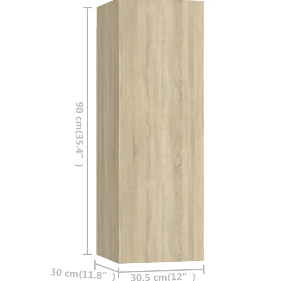 Prolenta Premium - Ensemble de meubles TV 3 pcs Chêne sonoma Bois d'ingénierie