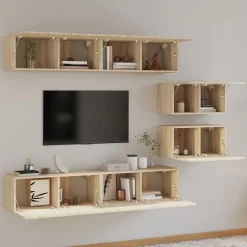 Prolenta Premium - Ensemble de meubles TV 6 pcs Chêne sonoma Bois d'ingénierie
