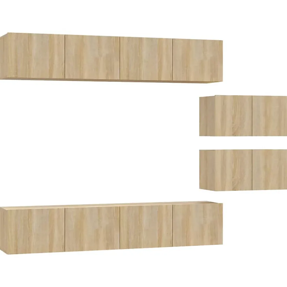 Prolenta Premium - Ensemble de meubles TV 6 pcs Chêne sonoma Bois d'ingénierie