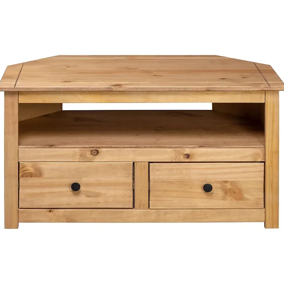 Prolenta Premium - Meuble TV d'angle 93x49x49 cm Pin solide Assortiment Panama