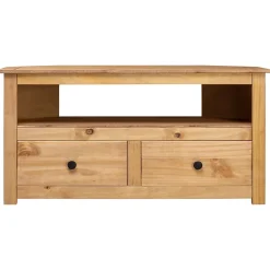 Prolenta Premium - Meuble TV d'angle 93x49x49 cm Pin solide Assortiment Panama