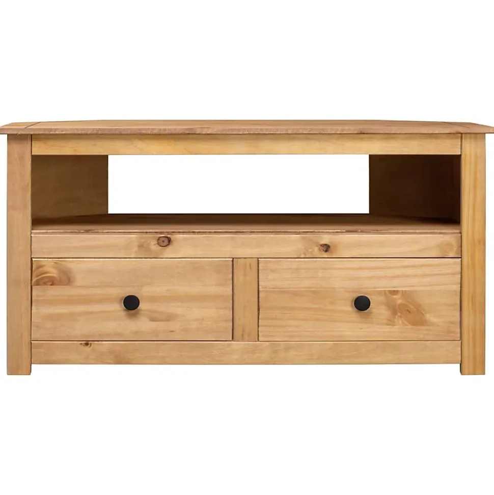Prolenta Premium - Meuble TV d'angle 93x49x49 cm Pin solide Assortiment Panama