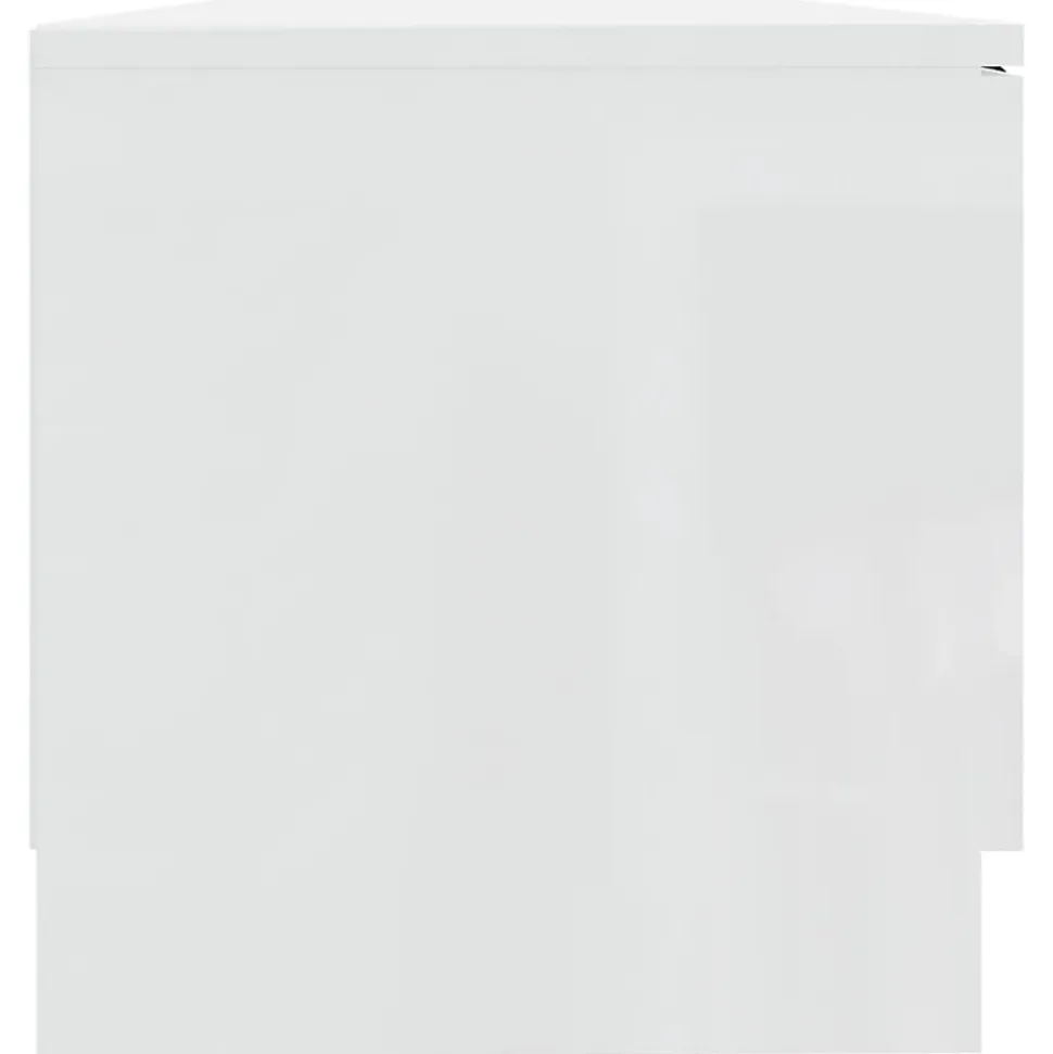 Prolenta Premium - Meuble TV Blanc brillant 80x35x36,5 cm Bois d'ingénierie