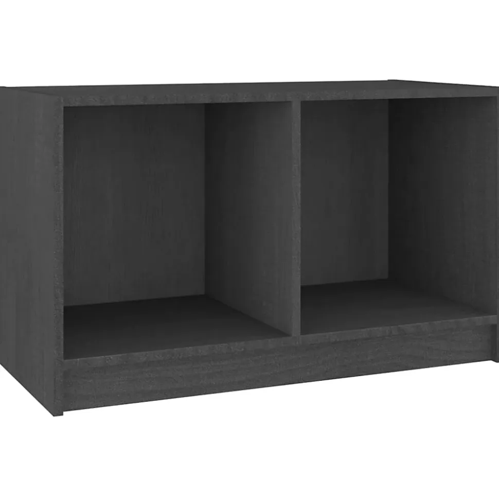 Prolenta Premium - Meuble TV Gris 70x33x42 cm Bois de pin massif