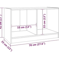 Prolenta Premium - Meuble TV Gris 70x33x42 cm Bois de pin massif