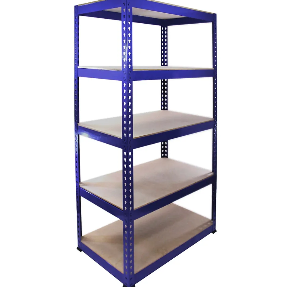 Q-Rax Étagères Rangement Bleu 90 cm x 182.5 cm x 50 cm