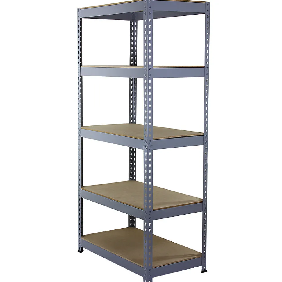 Q-Rax Étagères Rangement Gris- 90cm x 180cm x 50cm