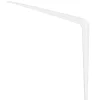 Équerre emboutie en acier blanc H. 40 x L. 35 cm