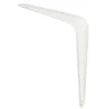 Équerre emboutie en acier blanc H. 15 x L. 12,5 cm
