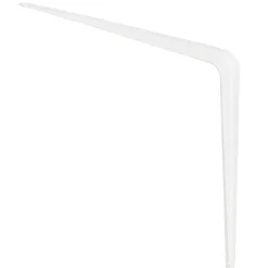 Équerre emboutie en acier blanc H. 25 x L. 20 cm