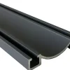 Rail bas alu pour placard coulissant - 3000mm - Gris ardoise