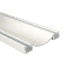 Rail bas alu pour placard coulissant - 2000mm - Laqué blanc