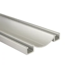 Rail bas alu pour placard coulissant - 3000mm - Anodisé argent