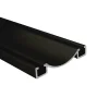 Rail bas alu pour placard coulissant - 3000mm - Laqué noir mat