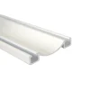 Rail bas alu pour placard coulissant - 3000mm - Laqué blanc