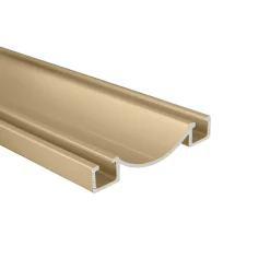 Rail bas alu pour placard coulissant - 3000mm - Taupe beige