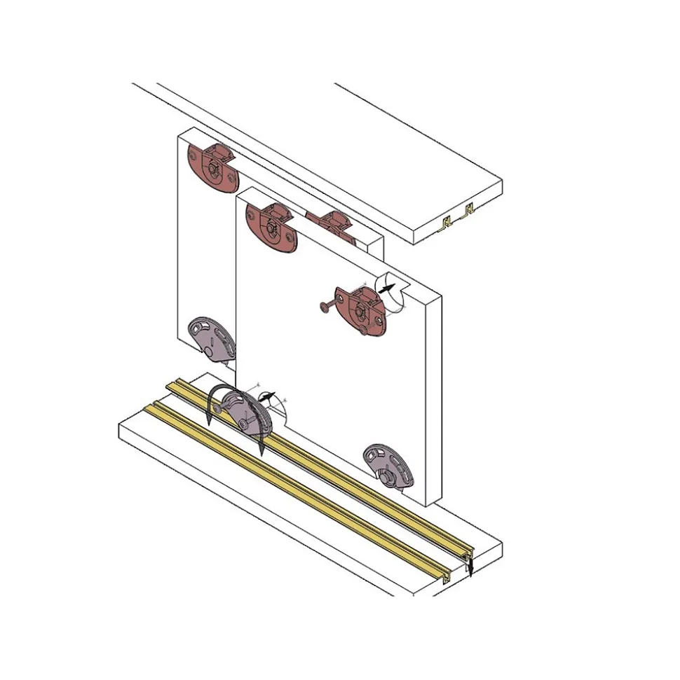 Rail de coulissant 3m nylon marron - KOBLENZ - 0310 14 M