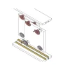 Rail de coulissant 3m nylon blanc - KOBLENZ - 0310 13 B
