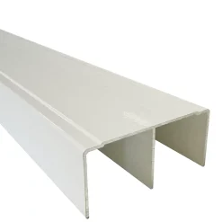Rail haut alu pour placard coulissant - 3000mm - Laqué blanc