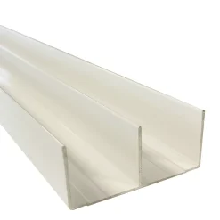 Rail haut alu pour placard coulissant - 2000mm - Laqué blanc