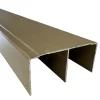 Rail haut alu pour placard coulissant - 2000mm - Taupe beige