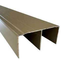 Rail haut alu pour placard coulissant - 2000mm - Taupe beige