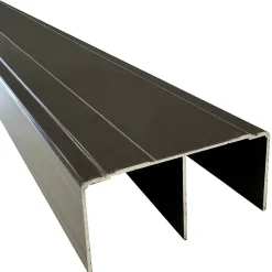 Rail haut alu pour placard coulissant - 3000mm - Taupe brun