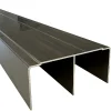 Rail haut alu pour placard coulissant - 2000mm - Inox Brossé