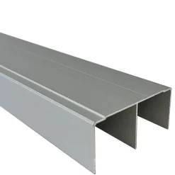 Rail haut alu pour placard coulissant - 3000mm - Anodisé argent