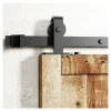 Rail porte coulissante - 2M - Porte en bois - Noir