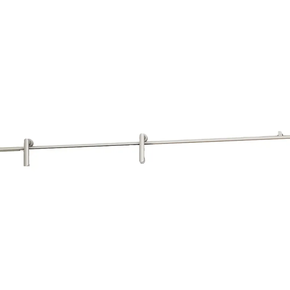 Rail porte coulissante - 2M - En applique - Porte en bois - Argent