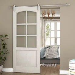 Rail porte coulissante - 2M - En applique - Porte en bois - Argent