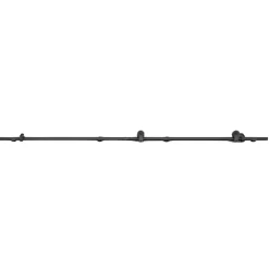 Rail porte coulissante - 2M - Apparent - Porte en bois - Noir