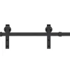 Rail porte coulissante - 2M - En applique - Porte en bois - Noir